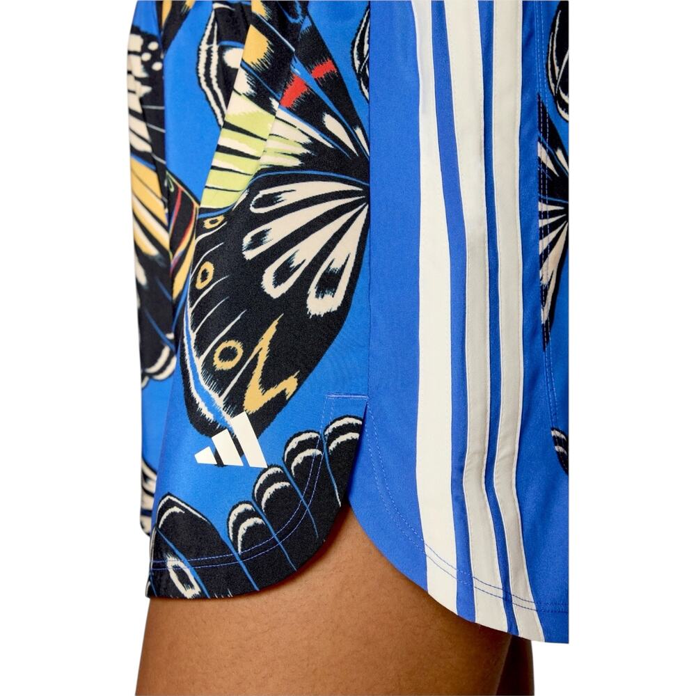 NWOT Adidas x Farm Rio Blue Colorful Butterfly Shorts Size XS - Picture 8 of 8